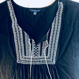 American Eagle Outfitters Tops - AE black tassel tie top American Eagle Outfitters Tops - AE black tassel tie top